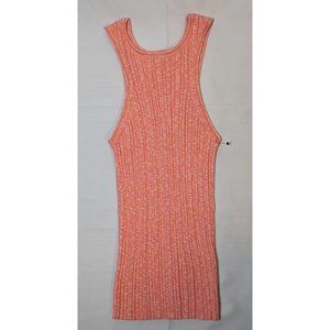 Anthropologie Ribbed Marled Halter Racerback Women Tank Top Peach Size XL
